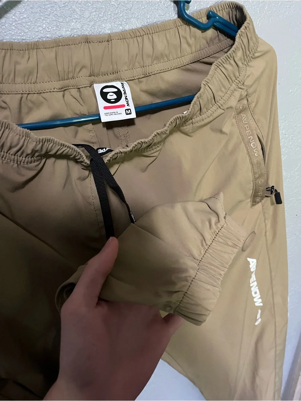 A Bathing Ape Khaki Active Pants